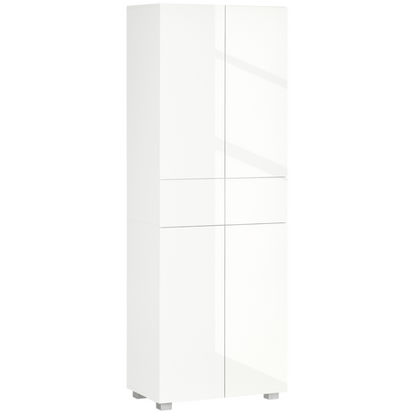 White 4-door freestanding kitchen cupboard