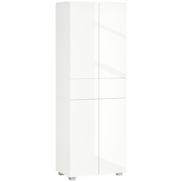 White 4-door freestanding kitchen cupboard