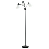 155cm Arc Tree Floor Lamp with 3 Rotating Lights – Black