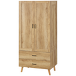 Natural 2-door wardrobe