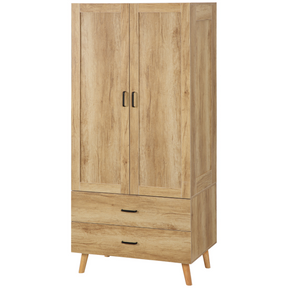 Natural 2-door wardrobe