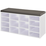 14-compartment shoe bench