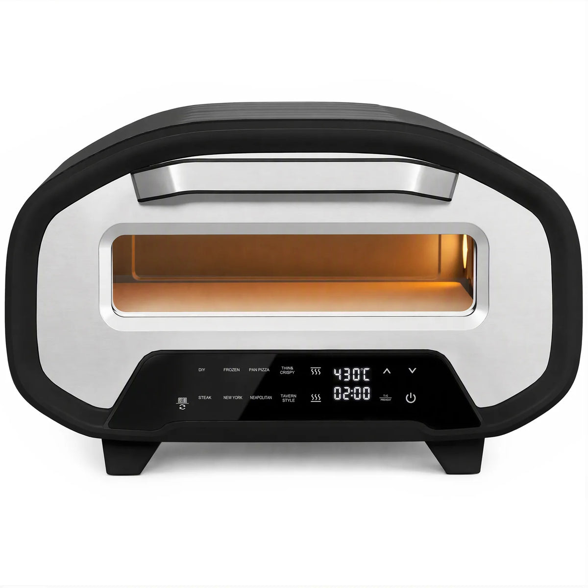 HOMCOM 2200W Electric Pizza Oven with 12 Inch Ceramic Stone, 8 Preset Modes and LCD Touch Control – Pizza Maker