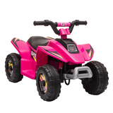 HOMCOM 6V Kids Electric Ride-On Car with Big Wheels – Forward & Reverse Toddler Toy Car for 18-36 Months, Pink