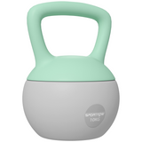 SPORTNOW 10kg Soft Kettlebell with Non-Slip Handle & Flat Base – Home Gym Strength Training, Grey and Green