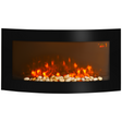 HOMCOM wall mounted curved LED electric fireplace