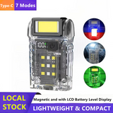 USB Rechargeable LED Flashlight with 7 Lighting Modes – Magnetic Mini Torch for Camping, Hiking & Emergency Use