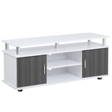 HOMCOM grey and white TV cabinet media console