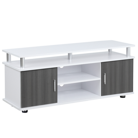 HOMCOM grey and white TV cabinet media console