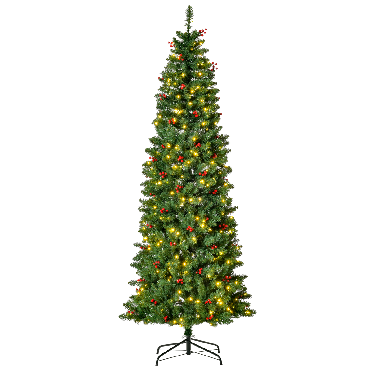 7ft pre-lit white pencil Christmas tree