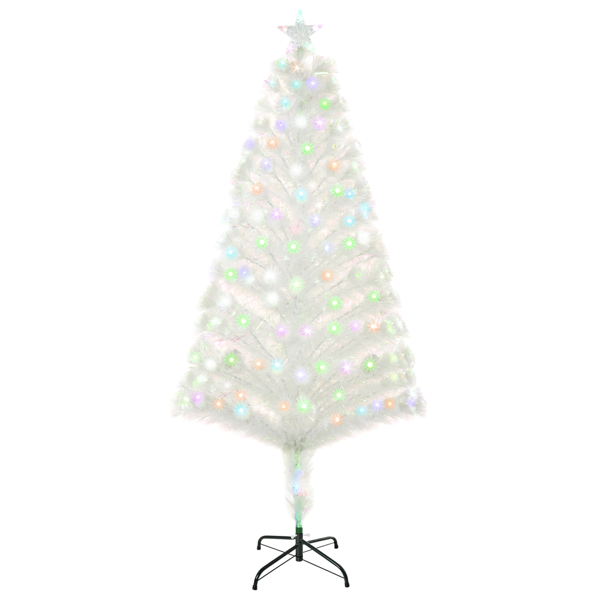 5ft white fibre optic Christmas tree