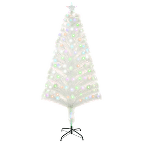 5ft white fibre optic Christmas tree