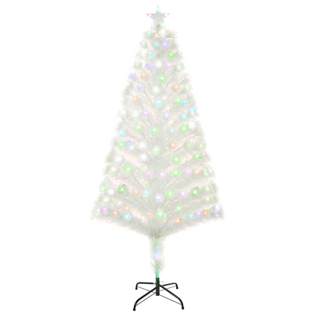 5ft white fibre optic Christmas tree