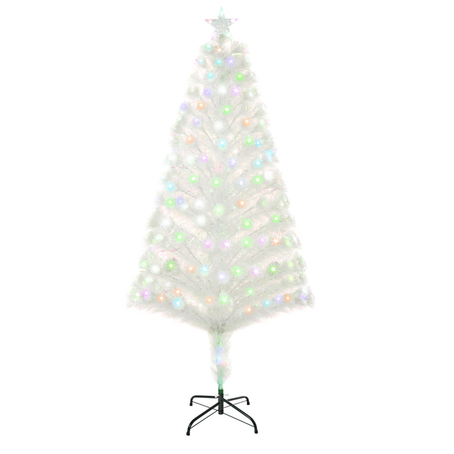 5ft white fibre optic Christmas tree