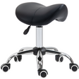 Black PU saddle stool