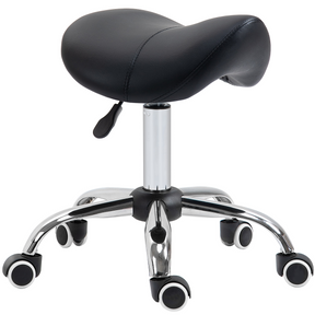 Black PU saddle stool