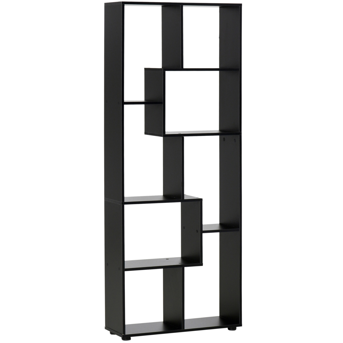 HOMCOM 178cm 8-Shelf Bookcase with Melamine Surface and Anti-Tipping Design – Multipurpose Storage, Black