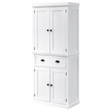 White colonial freestanding pantry cabinet