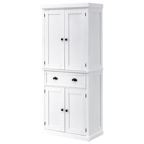 White colonial freestanding pantry cabinet