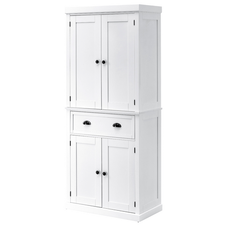 White colonial freestanding pantry cabinet