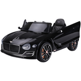 HOMCOM Bentley-Style Electric Ride-On Car with LED Lights, MP3 Player & Parental Remote Control – Kids Car, Black