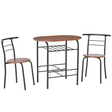 Bar table and stool set with bottle shelf
