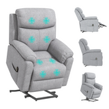 Grey power lift riser recliner