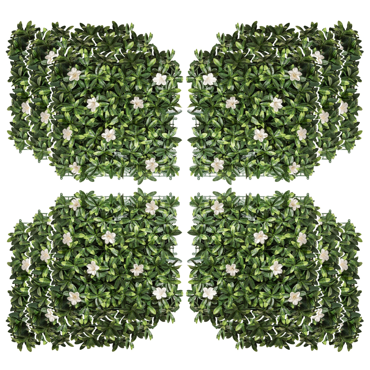 12 Piece Artificial Boxwood & Rhododendron Privacy Panels – Greenery Backdrop for Garden & Balcony, 3 sq m