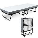 Folding guest bed with mattress