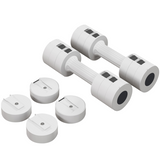 Adjustable Dumbbells Set, 2 x 2.5kg with Fast-Adjust Weight Plates – Compact Home Gym Hand Weights, White