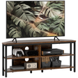 HOMCOM rustic brown corner TV stand