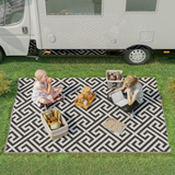 Outsunny Reversible Outdoor Straw Rug, 121 x 182cm