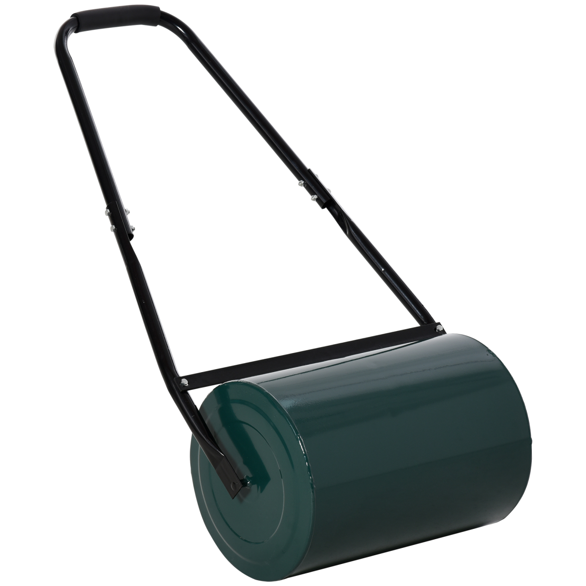 Outsunny 30cm Metal Lawn Roller – Water or Sand Fillable with Scraper Bar, Deep Green