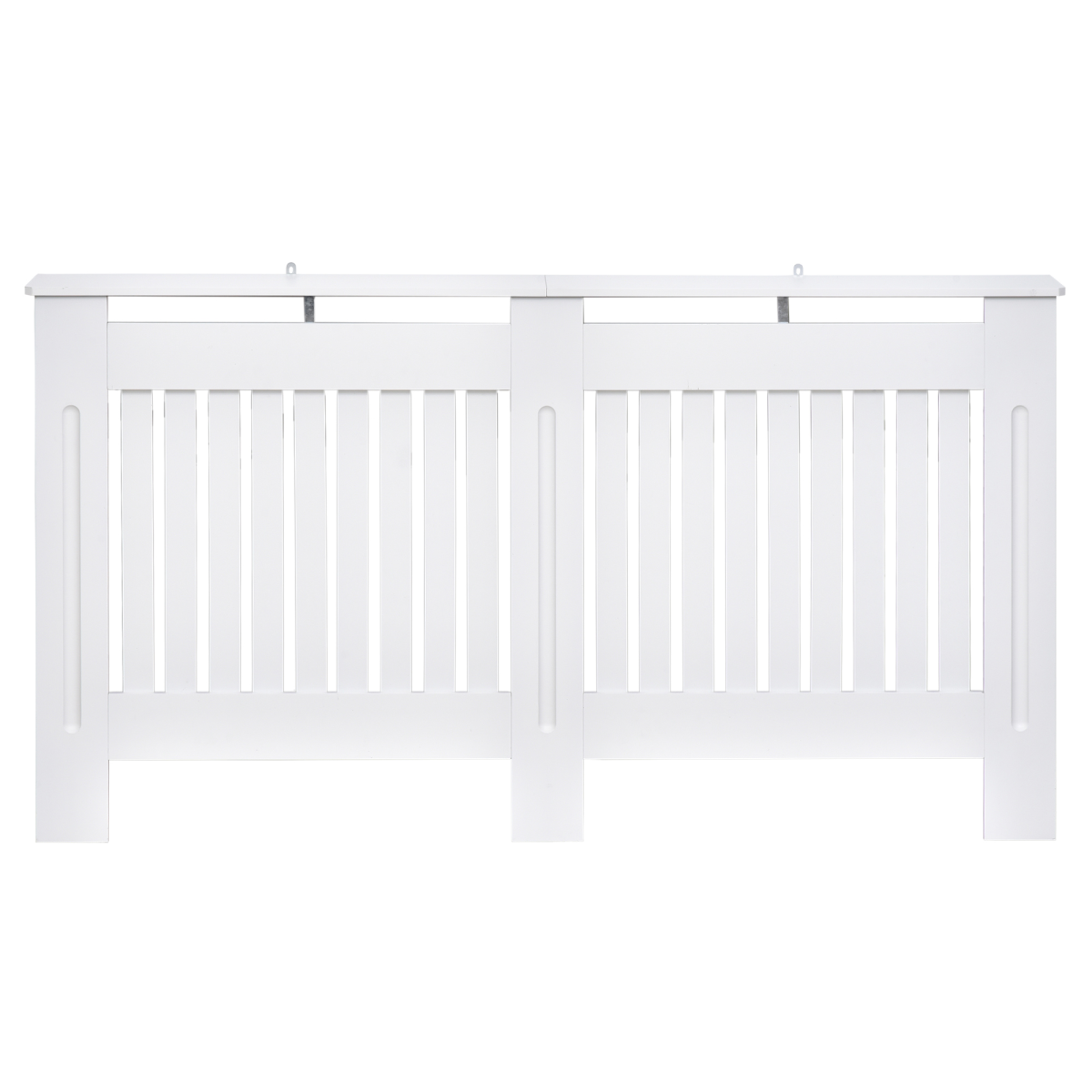 White slatted radiator cover