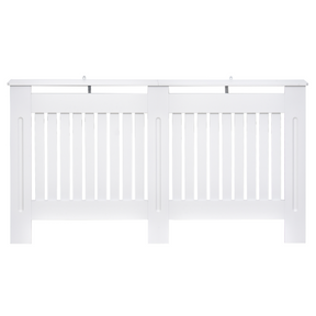White slatted radiator cover