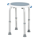 HOMCOM 360 Degree Swivel Seat Bath Shower Stool – Adjustable Height Aluminium Backless Stool, 135kg Capacity