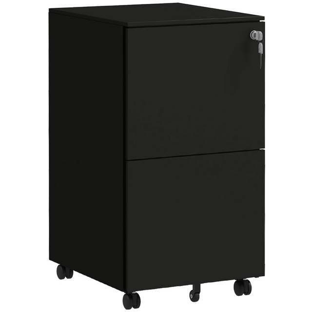 Vinsetto 2 drawer lockable steel file cabinet