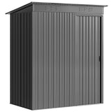 Outsunny 5 x 3.5ft Metal Garden Storage Shed with Sliding Door and Roof Vents – Waterproof, Light Grey