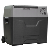 HOMCOM 50L Portable Car Fridge Freezer, 12/24V with Wheels & Handle – Cools Down to -20°C for Camping & Travel