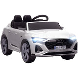 AIYAPLAY Licensed Audi Q8 e-tron Sportback 12V Kids Ride-On Car with Remote Control & Four-Wheel Suspension – White