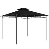 Outsunny 3 x 3 m Garden Gazebo with 2-Tier Roof, Waterproof UPF50 Fabric and Metal Frame – Patio Canopy, Black