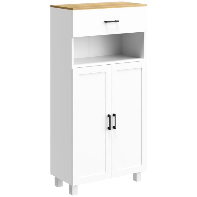 White kitchen cupboard with countertop