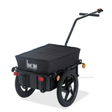 HOMCOM Bike Trailer Cargo Stroller with Removable Compartment – 2-in-1 Bicycle Trailer, Black