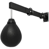 SPORTNOW Wall-Mounted Boxing Speed Bag with Height-Adjustable Arm, Air Pump and Wrenches – Home Gym Equipment