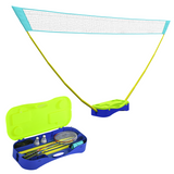 SPORTNOW Portable Badminton & Volleyball Net Set with Rackets, Shuttlecocks & Carry Case – Adjustable Garden Game