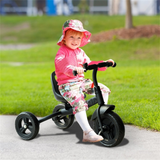 Kids Tricycle with Adjustable 2-Position Seat, Removable Front Wheel & Bell – Toddler Trike for Ages 2–5, Pink
