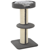 PAWHUT 91cm Cat Tree with Sisal Scratching Post and Plush Top Perch – Kitten Activity Tower, Lamb Cashmere Style