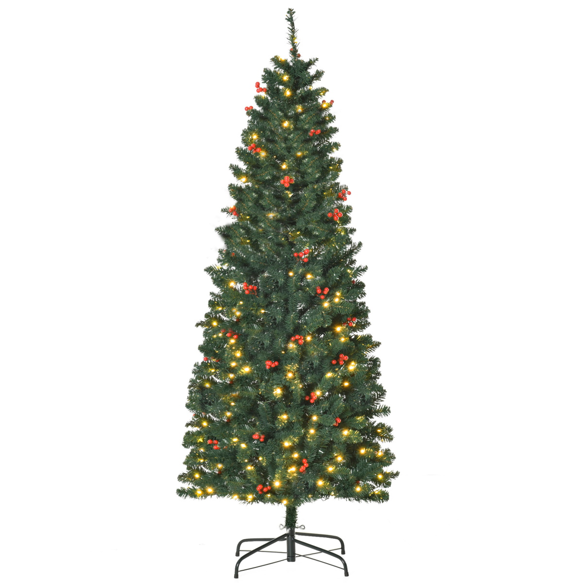 6ft pre-lit white pencil Christmas tree