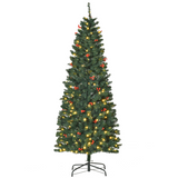 6ft pre-lit white pencil Christmas tree