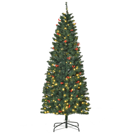 6ft pre-lit white pencil Christmas tree